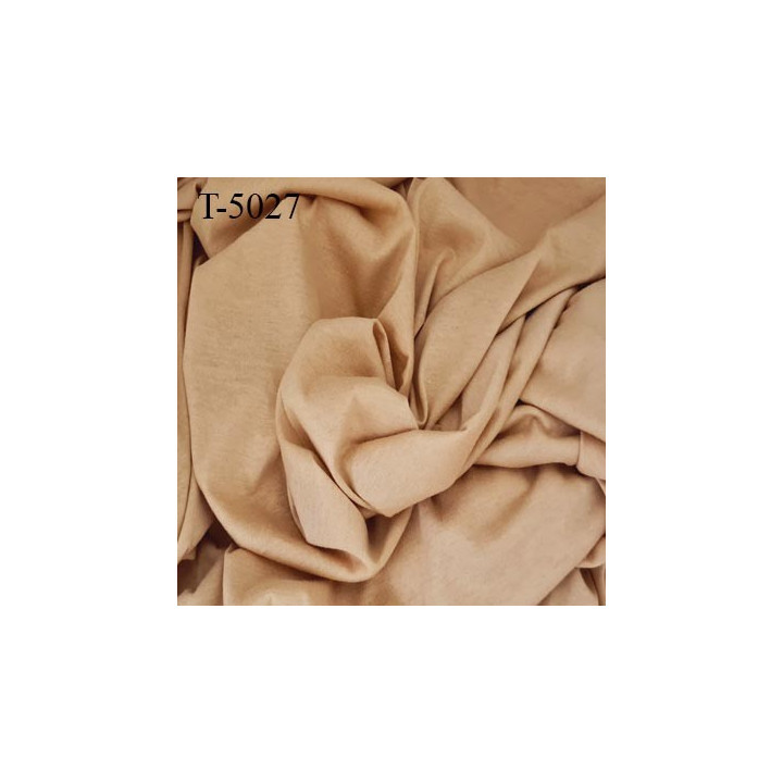 Tissu coton jersey spécial lingerie fond de culotte camel  extra doux largeur 150 cm poids m2 100 gr  prix 10 cm  par 150 cm
