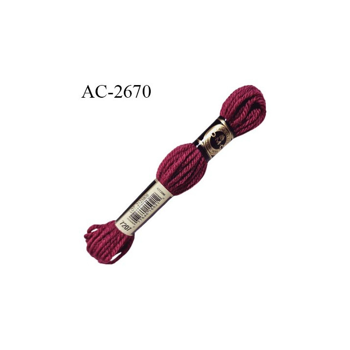 Echevette de laine Colbert DMC 100% pure laine vierge antimite couleur bordeaux prix pour une échevette de 8 mètres