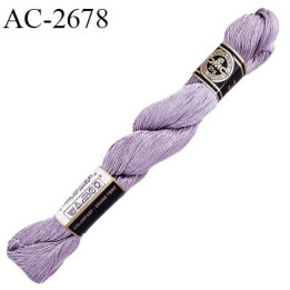 Echevette de coton perlé DMC 100% coton n°12 couleur mauve prix pour une échevette de 25 g soit environ 300 mètres