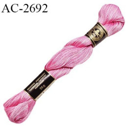Echevette de coton perlé DMC 100% coton n°12 couleur rose dégradé prix pour une échevette de 25 g soit environ 300 mètres