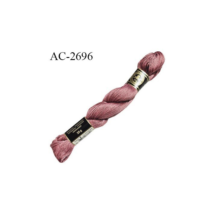 Echevette de coton perlé DMC 100% coton n°12 couleur bois de rose prix pour une échevette de 25 g soit environ 300 mètres