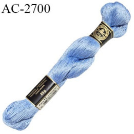 Echevette de coton perlé DMC 100% coton n°12 couleur bleu prix pour une échevette de 25 g soit environ 300 mètres