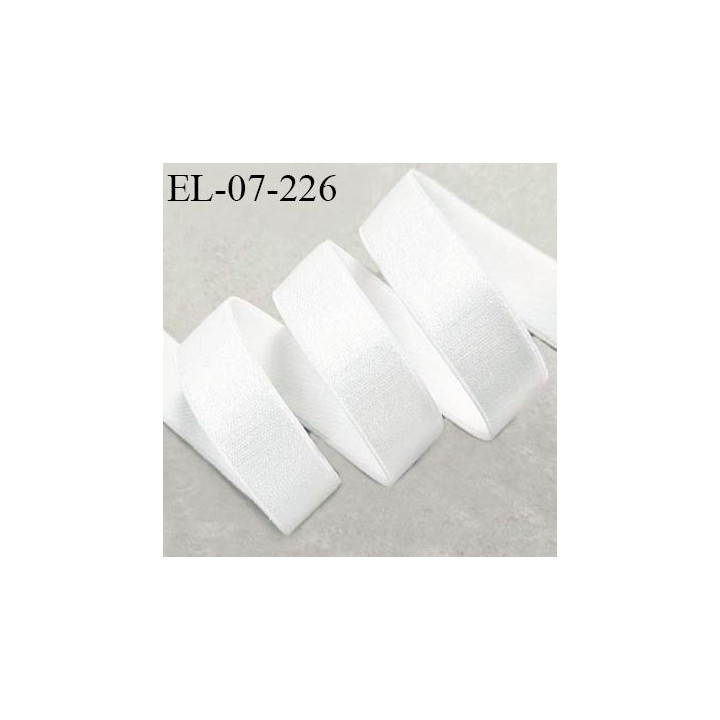 Elastique lingerie 7 mm haut de gamme couleur blanc brillant largeur 7 mm allongement +130% prix au mètre