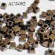 arrêt stop cordon métal couleur laiton forme cube largeur coté 6 mm hauteur 6 mm trou de 3.5 mm passage cordon prix à la pièce