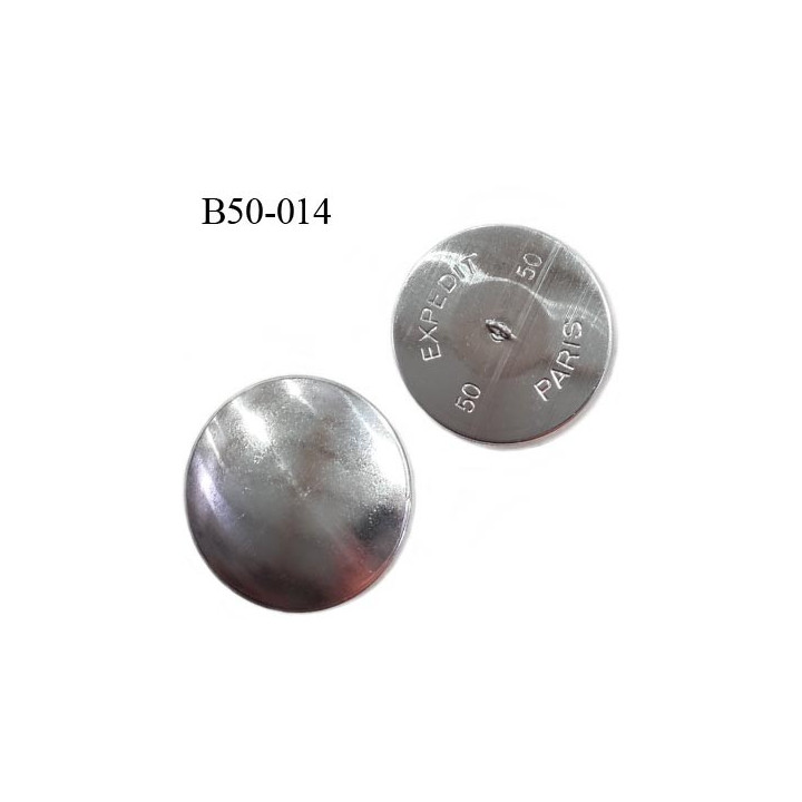bouton 50 mm à recouvrir en métal accroche au dos avec un anneau diamètre 50 millimètres