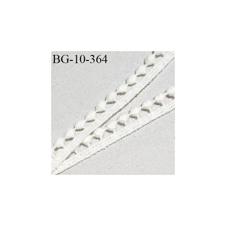 Galon guipure 10 mm couleur naturel écru largeur de la bande 4 mm + 6 mm de bordures vendu à la laize de 1m50