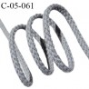 Cordon 5 mm en coton très solide couleur gris diamètre 5mm prix au mètre