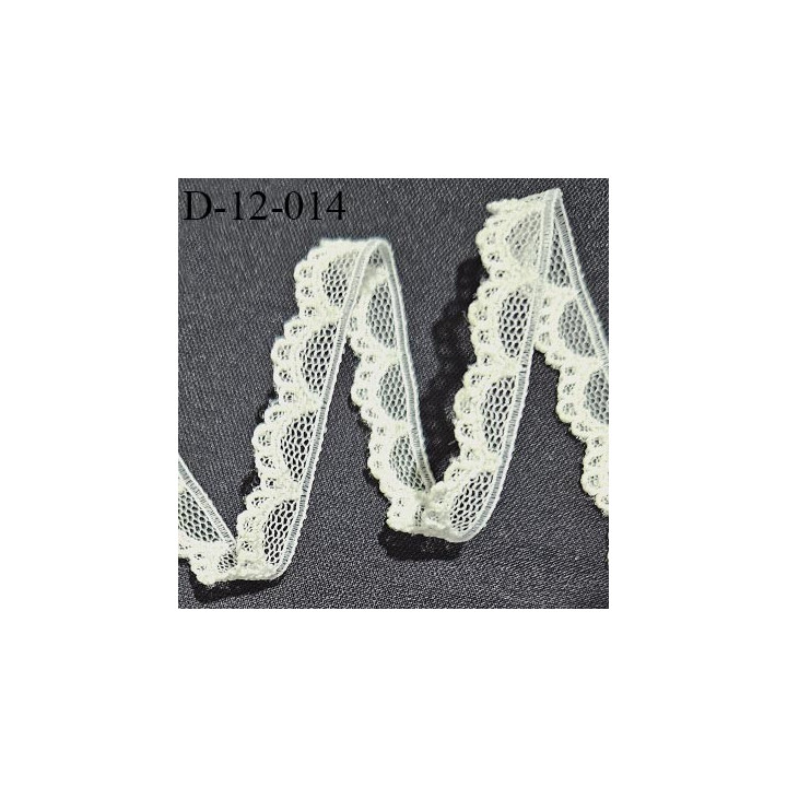 Dentelle 10 mm non extensible couleur naturel écru largeur 10 mm prix au mètre