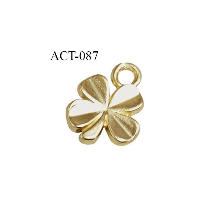 Accessoire décor ornement trèfle à 4 feuilles couleur doré diamètre 10 mm prix à la pièce