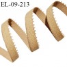 Elastique picot 9 mm lingerie couleur ambre ou caramel largeur 9 mm haut de gamme allongement +160% prix au mètre