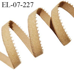 Elastique picot 7 mm lingerie couleur ambre ou caramel largeur 7 mm haut de gamme allongement +160% prix au mètre