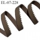 Elastique picot 7 mm lingerie couleur marron foncé ou bois brûlé largeur 7 mm haut de gamme allongement +160% prix au mètre