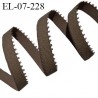 Elastique picot 7 mm lingerie couleur marron foncé ou bois brûlé largeur 7 mm haut de gamme allongement +160% prix au mètre