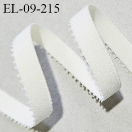 Elastique picot 9 mm lingerie couleur nacre largeur 9 mm haut de gamme allongement +160% prix au mètre