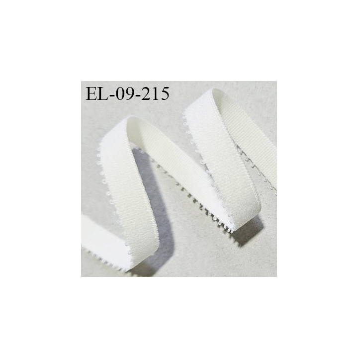 Elastique picot 9 mm lingerie couleur nacre largeur 9 mm haut de gamme allongement +160% prix au mètre