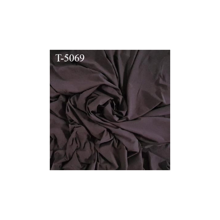 Tissu lingerie et bain fin haut de gamme lycra élasthanne couleur marron foncé largeur 180 cm 135 grs au m2