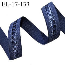 Elastique 16 mm lingerie couleur bleu allongement +30% largeur 16 mm prix au mètre