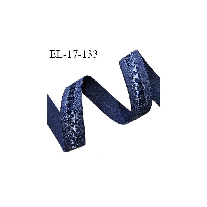 Elastique 16 mm lingerie couleur bleu allongement +30% largeur 16 mm prix au mètre