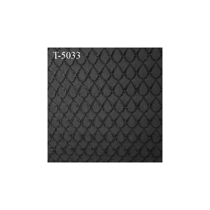 Tissu lycra élasthanne noir à motifs haut de gamme 200 gr au m2 largeur 155 cm prix pour 10 cm de longueur et 155 cm de large
