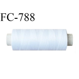 Bobine 500 m fil Polyester n° 120 couleur blanc  longueur 500 mètres fil européen bobiné en France