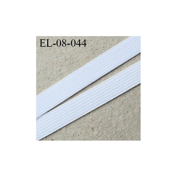 Elastique 8 mm spécial lingerie et autres Eco Tex lavable 60° couleur blanc optique fabriqué en Europe prix au mètre