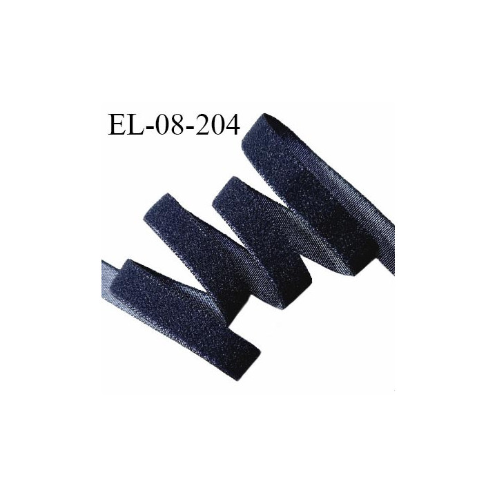 Elastique 8 mm lingerie élastique fin style velours couleur bleu marine allongement +200% prix au mètre