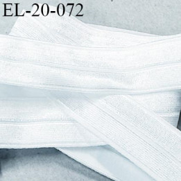élastique 20 mm pré plié blanc souple largeur 20 mm,  pour , tissus en lycra ou extensibles  prix au mètre