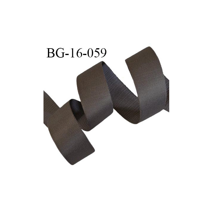 Devant bretelle 16 mm en polyamide attache bretelle rigide pour anneaux couleur marron foncé ou bois brûlé haut de gamme