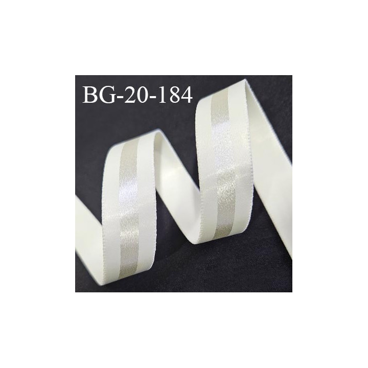 Cache armature ruban satiné très solide 20 mm couleur écru ou nacre largeur 20 mm prix au mètre