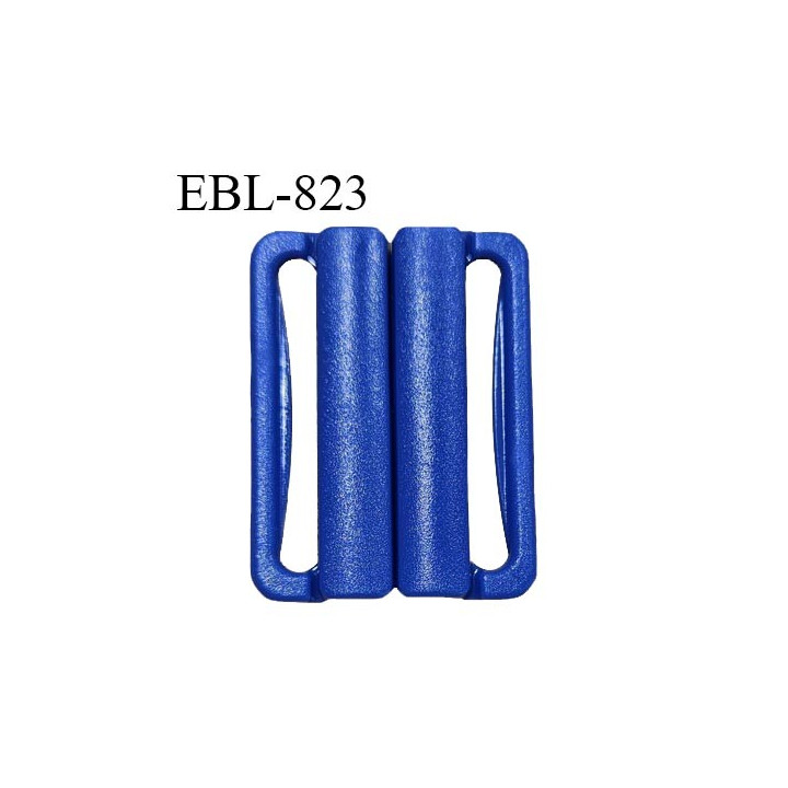 Boucle clip 30 mm attache réglette pvc spécial maillot de bain couleur bleu largeur du passage intérieur 30 mm
