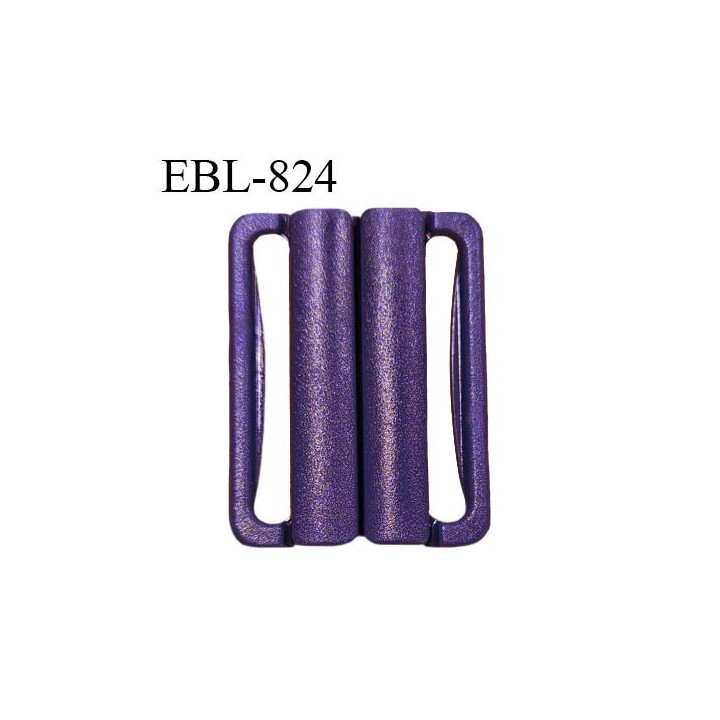 Boucle clip 30 mm attache réglette pvc spécial maillot de bain couleur violet largeur du passage intérieur 30 mm