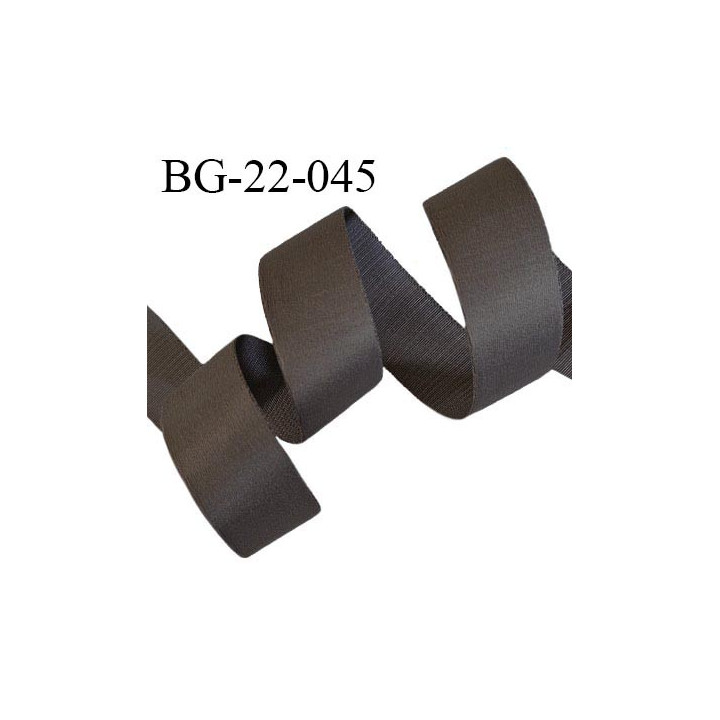 Devant bretelle 22 mm en polyamide attache bretelle rigide pour anneaux couleur marron foncé ou bois brûlé haut de gamme