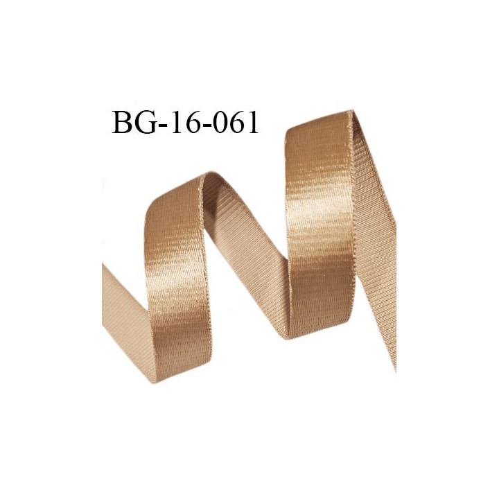 Devant bretelle 16 mm en polyamide attache bretelle rigide pour anneaux couleur ambre ou caramel doré haut de gamme