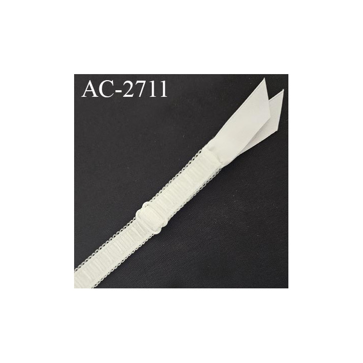 Jarretelle haut de gamme avec ruban satin couleur blanc élastique avec une attache jarretelle et une réglette