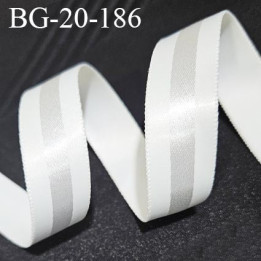 Cache armature ruban satiné très solide 20 mm couleur blanc largeur 20 mm prix au mètre