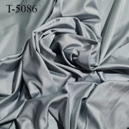 Tissu lingerie non extensible gris argent satiné haut gamme prix pour 10 cm de longueur par 170 cm de large poids au m2 210 grs