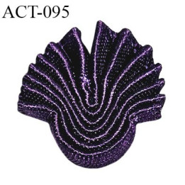 Décor accessoire ornement satin plissé couleur violet hauteur 18 mm largeur 18 mm épaisseur 2 mm prix à la pièce