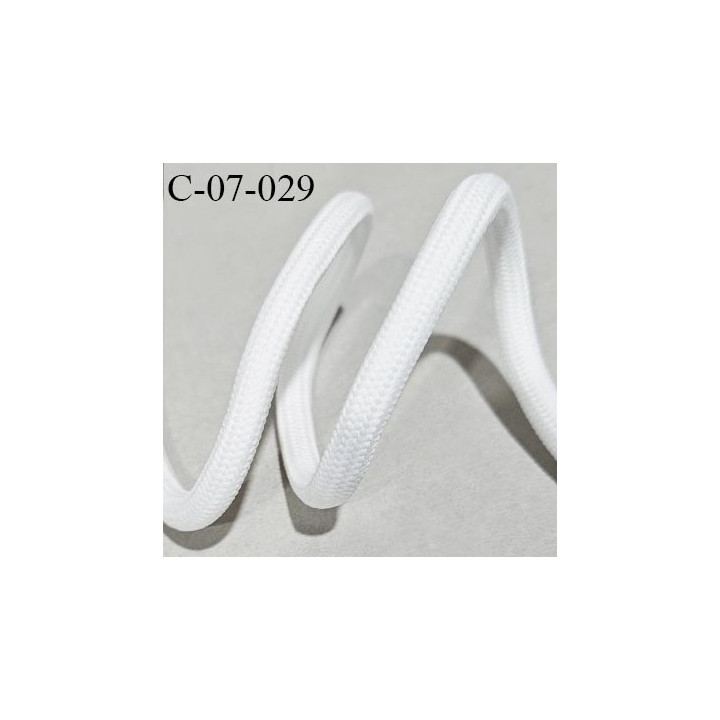 Cordon 7 mm très solide couleur blanc naturel diamètre 7 mm prix au mètre