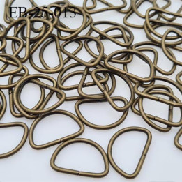 Boucle etrier anneau demi rond métal couleur bronze clair largeur  2.4 cm intérieur 2 cm idéal pour sangle 2 cm hauteur 1.6 cm