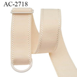 Bretelle lingerie SG 20 mm haut de gamme couleur rose anglais avec 1 barrette et 1 anneau largeur 20 mm longueur 34cm +  5 cm