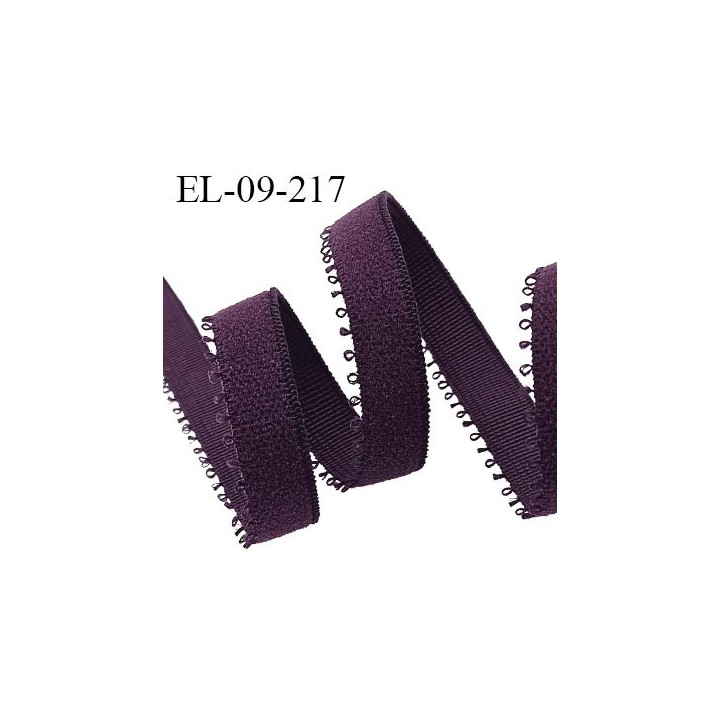 Elastique picot 9 mm lingerie couleur violet largeur 9 mm haut de gamme allongement +160% prix au mètre