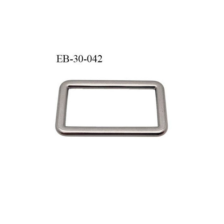 boucles rectangle en métal couleur acier chromé largeur intérieur 30 mm hauteur extérieur 22 mm largeur extérieur 37 mm