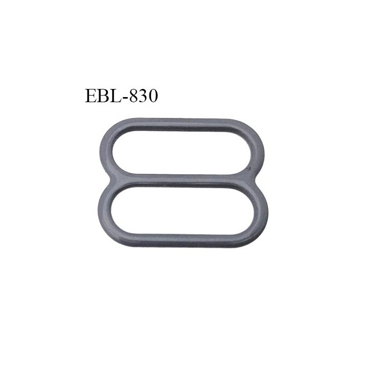 Réglette 19 mm de réglage de bretelle pour soutien gorge et maillot de bain couleur gris largeur intérieure 19 mm