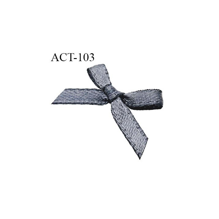 Noeud lingerie 20 mm haut de gamme en satin couleur gris largeur 20 mm hauteur 14 mm prix à l'unité
