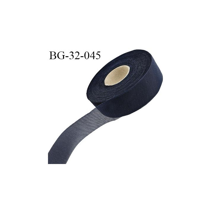 Droit fil à plat 32 mm spécial lingerie et couture du prêt à porter couleur bleu marine grande marque fabriqué en France
