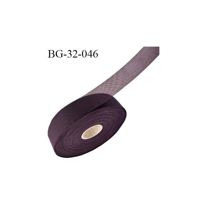 Droit fil à plat 32 mm spécial lingerie et couture du prêt à porter couleur violet aubergine grande marque fabriqué en France