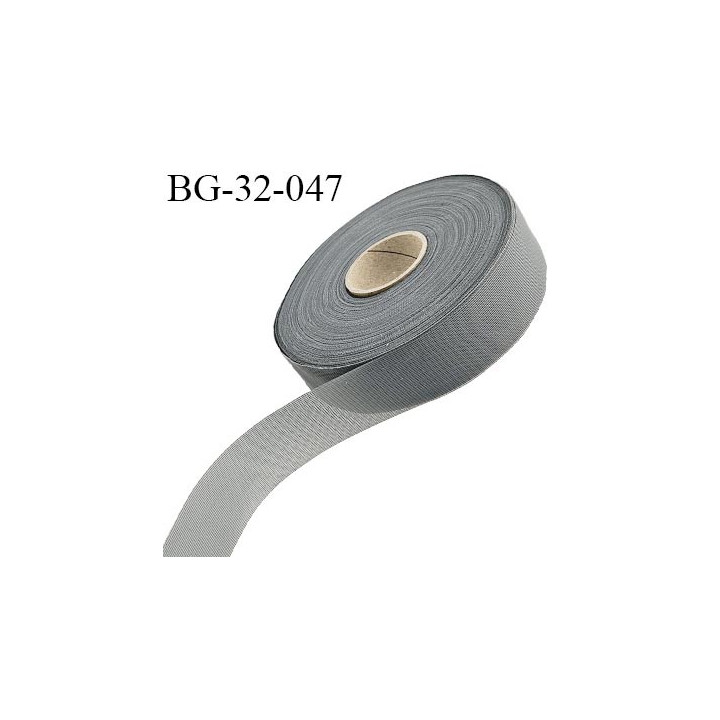 Droit fil à plat 32 mm spécial lingerie et couture du prêt à porter couleur gris grande marque fabriqué en France prix au mètre