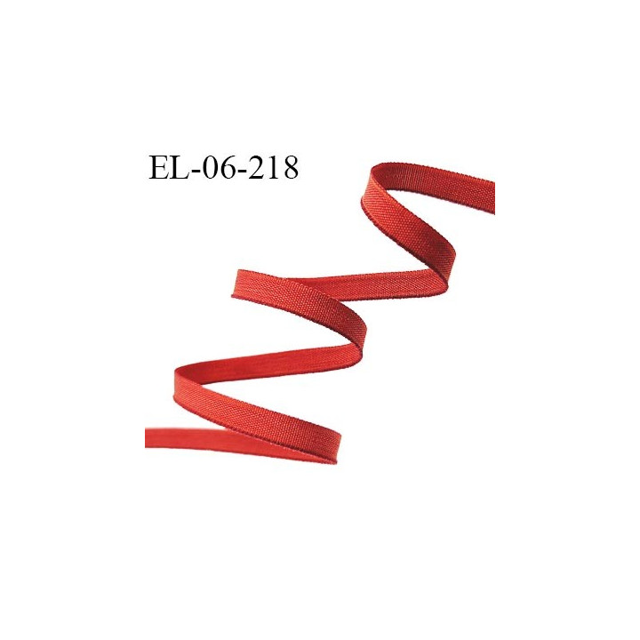 Elastique 6 mm fin spécial lingerie polyamide élasthanne couleur rouge rouille fabriqué en France prix au mètre
