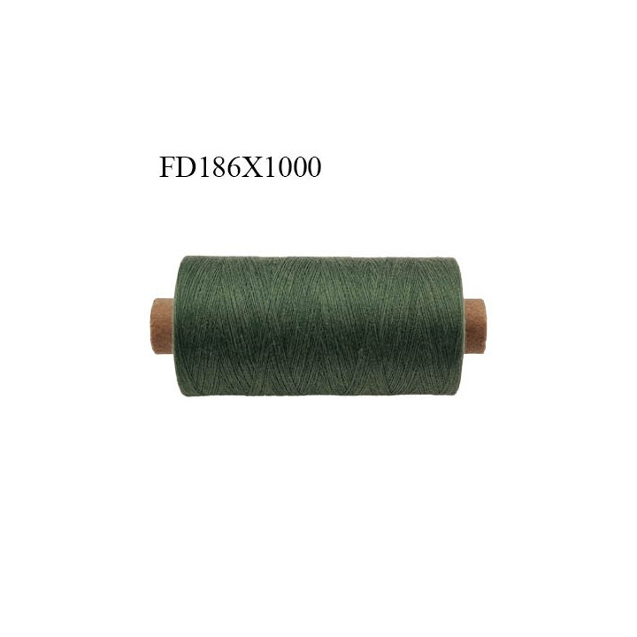 Destockage Bobine 500 m fil Polyester n° 120 couleur vert bouteille 500 mètres bobiné en  France