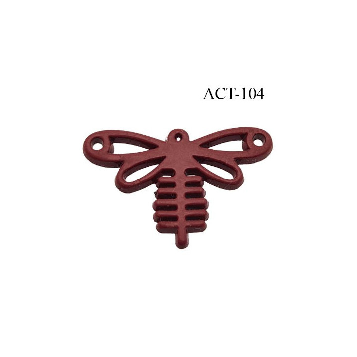 Décor ornement libellule Brocéliande en métal couleur laiton bronze largeur 23 mm hauteur 15 mm épaisseur 3 mm prix à la pièce